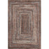 5' X 8' Terra Cotta And Beige Geometric Washable Area Rug With UV Protection