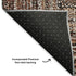 5' X 8' Terra Cotta And Beige Geometric Washable Area Rug With UV Protection