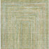 9' X 12' Artichoke Green And Blue Geometric Washable Area Rug With UV Protection
