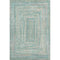8' X 10' Teal And Ivory Geometric Washable Area Rug With UV Protection