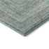 8' X 10' Teal And Ivory Geometric Washable Area Rug With UV Protection