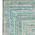 8' X 10' Teal And Ivory Geometric Washable Area Rug With UV Protection