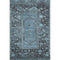 5' X 8' Blue And Charcoal Oriental Washable Area Rug With UV Protection