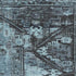 5' X 8' Blue And Charcoal Oriental Washable Area Rug With UV Protection