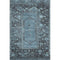8' X 10' Blue And Charcoal Oriental Washable Area Rug With UV Protection