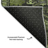 8' Olive Green And Charcoal Oriental Washable Round Rug With UV Protection