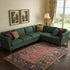 9' X 12' Salmon And Charcoal Oriental Washable Area Rug With UV Protection