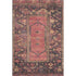 9' X 12' Salmon And Charcoal Oriental Washable Area Rug With UV Protection