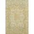 5' X 8' Tan Gold And Ivory Oriental Washable Area Rug With UV Protection