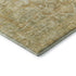 5' X 8' Tan Gold And Ivory Oriental Washable Area Rug With UV Protection