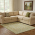 8' X 10' Tan Gold And Ivory Oriental Washable Area Rug With UV Protection
