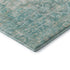 5' X 8' Teal Ivory And Beige Oriental Washable Area Rug With UV Protection