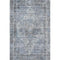 5' X 8' Blue And Gray Oriental Washable Area Rug With UV Protection