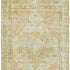 5' X 8' Gold And Ivory Oriental Washable Area Rug With UV Protection