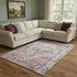 8' X 10' Rust Gray And Gold Oriental Washable Area Rug With UV Protection