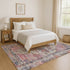 8' X 10' Rust Gray And Gold Oriental Washable Area Rug With UV Protection