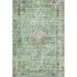 9' X 12' Artichoke Green Lavender And Teal Oriental Washable Area Rug With UV Protection