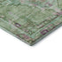 9' X 12' Artichoke Green Lavender And Teal Oriental Washable Area Rug With UV Protection