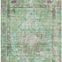 9' X 12' Artichoke Green Lavender And Teal Oriental Washable Area Rug With UV Protection