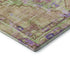 5' X 8' Lime Green Purple And Beige Oriental Washable Area Rug With UV Protection