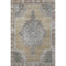 5' X 8' Beige Gray And Charcoal Oriental Washable Area Rug With UV Protection