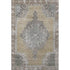 5' X 8' Beige Gray And Charcoal Oriental Washable Area Rug With UV Protection