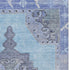 5' X 8' Blue And Gray Oriental Washable Area Rug With UV Protection