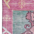 5' X 8' Gold Pink And Teal Oriental Washable Area Rug With UV Protection