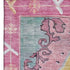 5' X 8' Gold Pink And Teal Oriental Washable Area Rug With UV Protection