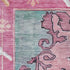 8' X 10' Gold Pink And Teal Oriental Washable Area Rug With UV Protection