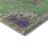 5' X 8' Lime Green Lavender And Brown Oriental Washable Area Rug With UV Protection