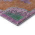 5' X 8' Orange Pink And Green Oriental Washable Area Rug With UV Protection