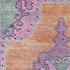 5' X 8' Orange Pink And Green Oriental Washable Area Rug With UV Protection
