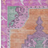 5' X 8' Orange Pink And Green Oriental Washable Area Rug With UV Protection