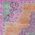 8' X 10' Orange Pink And Green Oriental Washable Area Rug With UV Protection