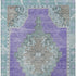 8' X 10' Purple Teal And Taupe Oriental Washable Area Rug With UV Protection