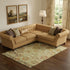 9' X 12' Gold Wheat And Green Oriental Washable Area Rug With UV Protection