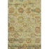9' X 12' Gold Wheat And Green Oriental Washable Area Rug With UV Protection