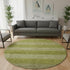 8' Artichoke Green And Fern Green Striped Washable Round Rug With UV Protection