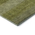 8' Artichoke Green And Fern Green Striped Washable Round Rug With UV Protection