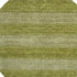 8' Artichoke Green And Fern Green Striped Washable Round Rug With UV Protection