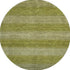 8' Artichoke Green And Fern Green Striped Washable Round Rug With UV Protection