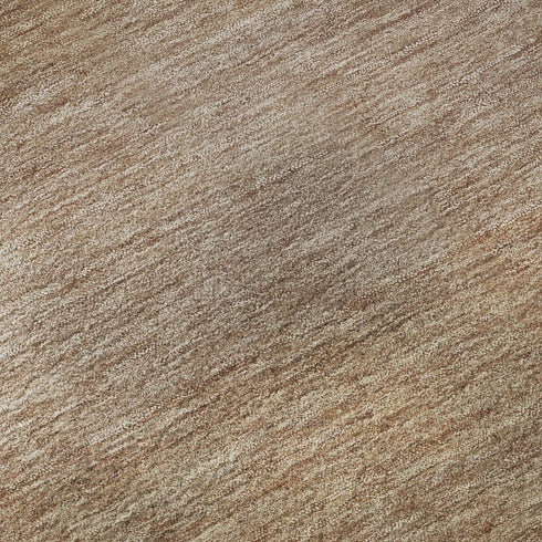 8' X 10' Beige And Brown Striped Washable Area Rug With UV Protection