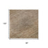 8' X 10' Beige And Brown Striped Washable Area Rug With UV Protection
