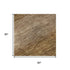 5' X 8' Brown And Khaki Striped Washable Area Rug With UV Protection