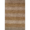 8' X 10' Brown And Khaki Striped Washable Area Rug With UV Protection