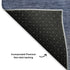 5' X 8' Blue And Sky Blue Striped Washable Area Rug With UV Protection
