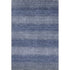 9' X 12' Blue And Sky Blue Striped Washable Area Rug With UV Protection