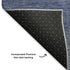 9' X 12' Blue And Sky Blue Striped Washable Area Rug With UV Protection