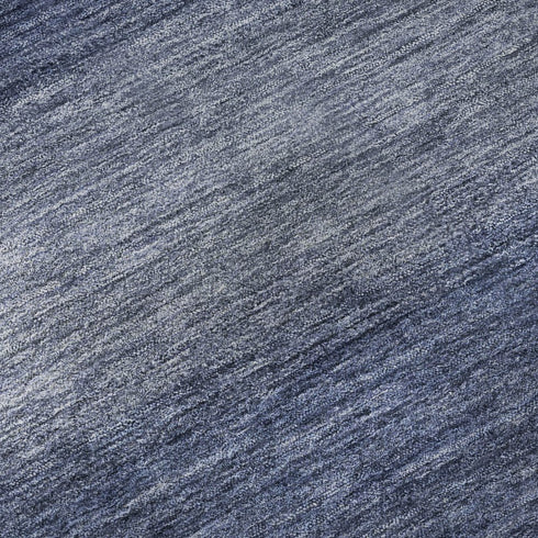 9' X 12' Blue And Sky Blue Striped Washable Area Rug With UV Protection